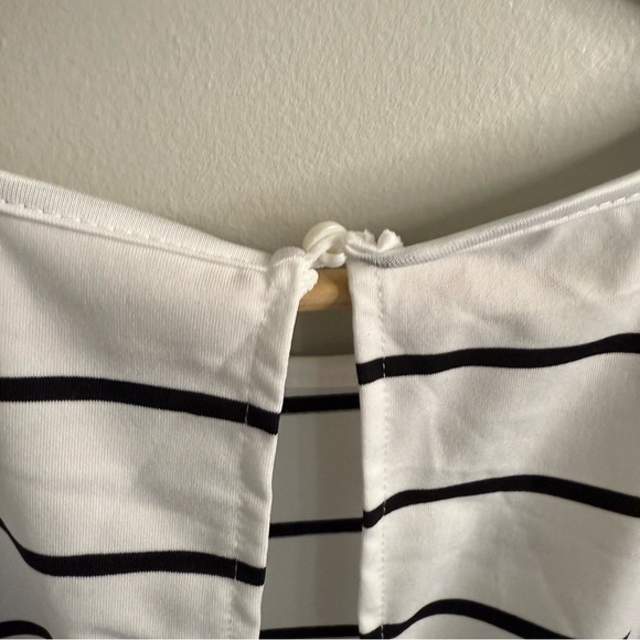 Black and White Striped Romper - Picture 12 of 13